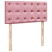 Cadru de pat otoman cu saltea, catifea roz 90x190cm - WALTI WALTI