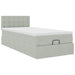 Cadru de pat otoman cu saltea Gri deschis 90x200cm catifea - WALTI WALTI