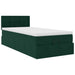 Cadru de pat otoman cu saltea catifea verde închis 90x200cm - WALTI WALTI