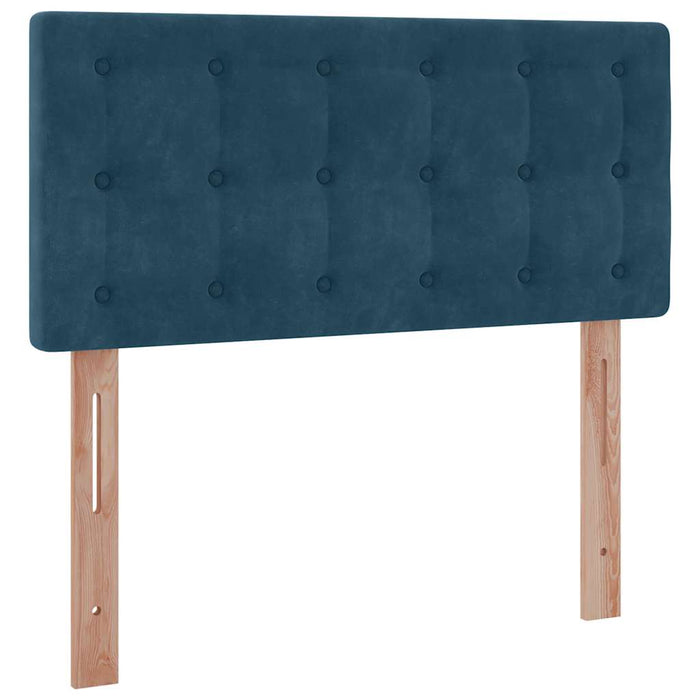 Cadru de pat otoman cu saltea Albastru închis 100x200cm catifea - WALTI WALTI