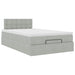 Pat otoman cu saltea Gri deschis 120x190 cm catifea - WALTI WALTI