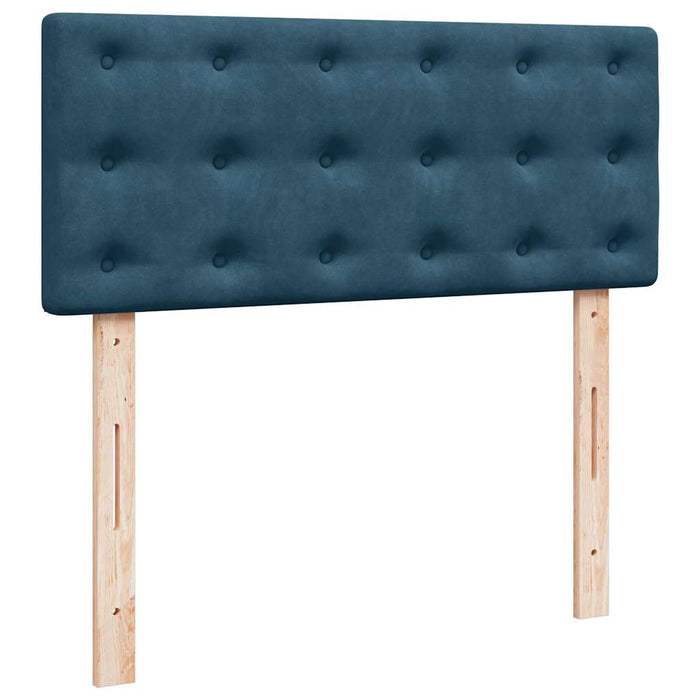 Cadru de pat otoman cu saltea Albastru închis 120x200cm catifea - WALTI WALTI
