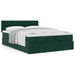 Cadru de pat otoman cu saltea verde închis 140x190cm catifea - WALTI WALTI