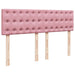 Cadru de pat otoman cu saltea roz 140x190cm catifea - WALTI WALTI