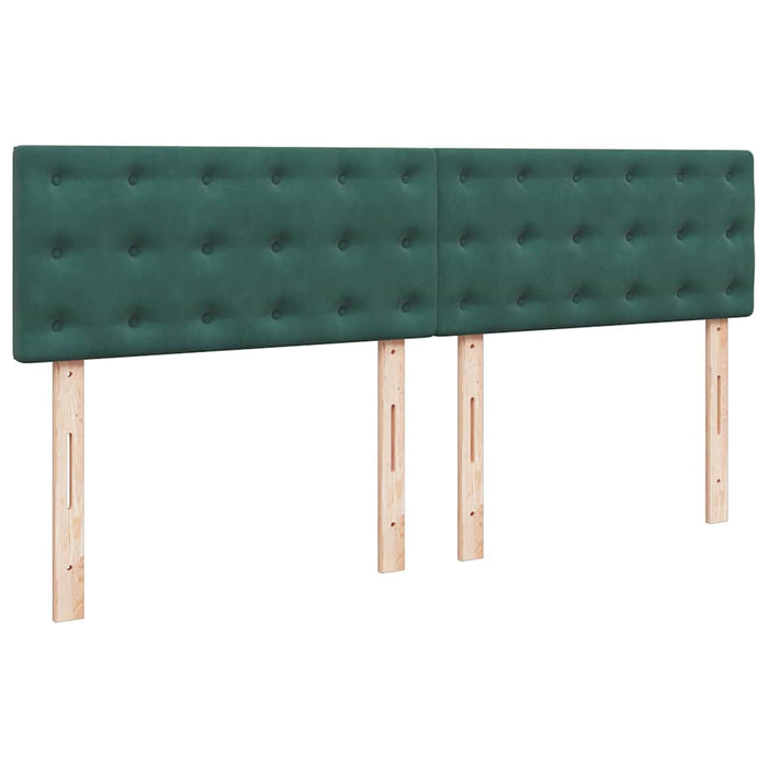 Cadru de pat otoman cu saltea verde închis 160x200cm catifea - WALTI WALTI