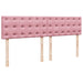 Cadru de pat otoman cu saltea roz 160x200cm catifea - WALTI WALTI