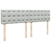 Cadru de pat otoman cu saltea Gri deschis 180x200cm catifea - WALTI WALTI