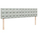 Cadru pat otoman cu saltea Gri deschis 200x200 cm catifea - WALTI WALTI