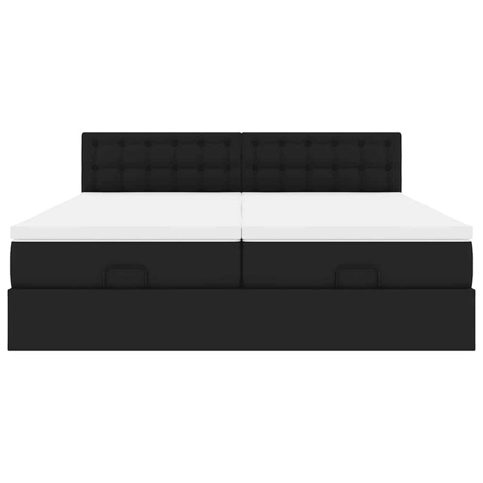 Cadru de pat otoman saltele Negru 180x200cm piele artificială - WALTI WALTI