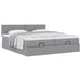 Cadru de pat otoman cu saltele Gri deschis 180x200cm Material - WALTI WALTI