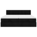 Cadru de pat otoman cu saltele, material negru 160x200cm - WALTI WALTI