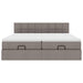 Cadru de pat otoman cu saltele Taupe 160x200cm Material - WALTI WALTI