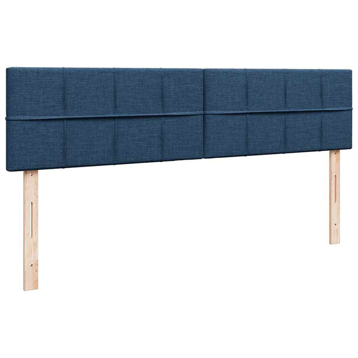 Cadru de pat otoman cu saltele, țesătură albastră 200x200cm - WALTI WALTI