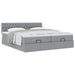 Cadru de pat otoman cu saltele Gri deschis 160x200cm Material - WALTI WALTI