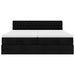 Cadru de pat otoman cu saltele, material negru 160x200cm - WALTI WALTI