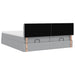Cadru de pat otoman cu saltele Gri deschis 180x200cm Material - WALTI WALTI