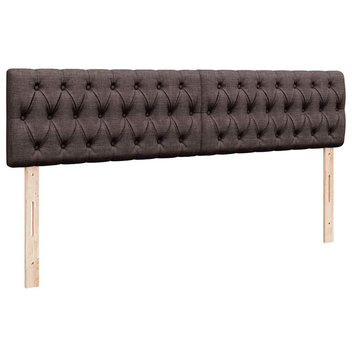 Cadru de pat otoman cu saltele țesătură maro închis 200x200cm WALTI