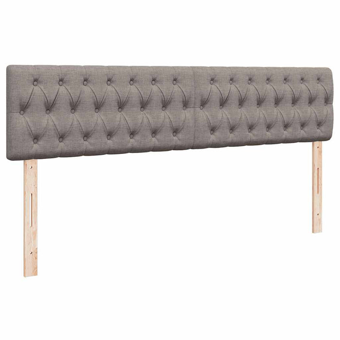 Cadru de pat otoman cu saltele Taupe 200x200cm țesătură WALTI