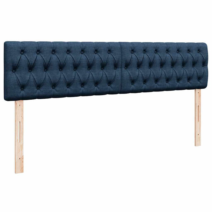 Cadru de pat otoman cu saltele, țesătură albastră 200x200cm - WALTI WALTI