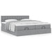 Cadru de pat otoman cu saltele Gri deschis 160x200cm Material - WALTI WALTI
