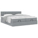 Cadru de pat otoman cu saltele Gri deschis 160x200cm Material - WALTI WALTI