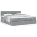 Cadru de pat otoman cu saltele Gri deschis 180x200cm Material - WALTI WALTI