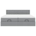 Cadru de pat otoman cu saltele Gri deschis 180x200cm Material - WALTI WALTI