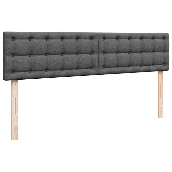 Cadru de pat otoman cu saltele țesătură gri închis 200x200cm WALTI