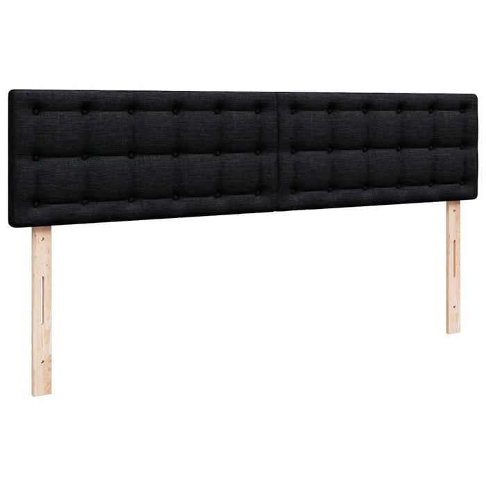 Cadru de pat otoman cu saltele, țesătură neagră 200x200cm - WALTI WALTI