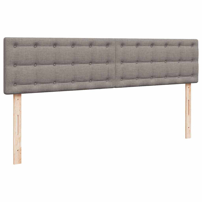 Cadru de pat otoman cu saltele Taupe 200x200cm țesătură WALTI