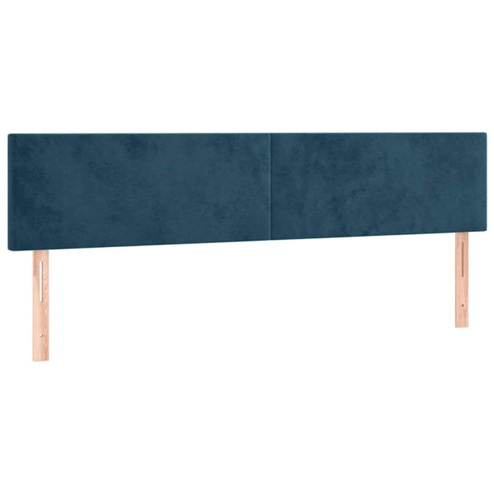 Cadru pat otoman cu saltele Albastru închis 160x200cm catifea - WALTI WALTI