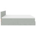 Cadru de pat otoman cu saltele Gri deschis 180x200cm catifea - WALTI WALTI