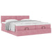 Cadru de pat otoman cu saltele Roz 180x200cm catifea - WALTI WALTI