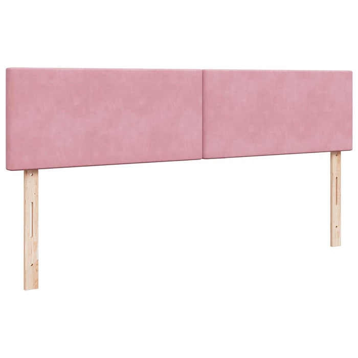 Cadru de pat otoman cu saltele Roz 180x200cm catifea - WALTI WALTI
