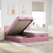 Cadru de pat otoman cu saltele Roz 180x200cm catifea - WALTI WALTI