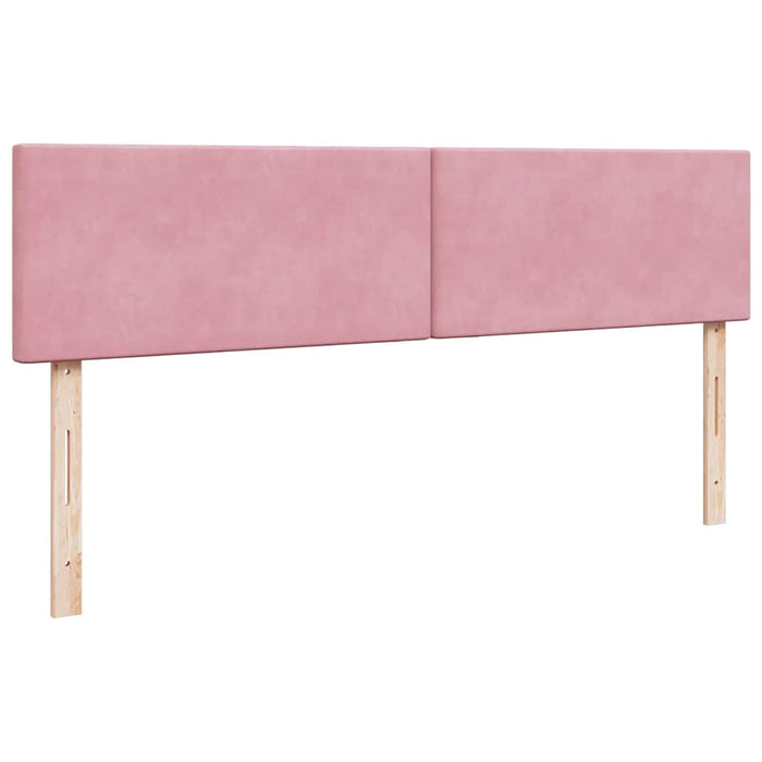 Cadru de pat otoman cu saltele Roz 200x200cm catifea - WALTI WALTI