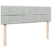 Cadru de pat otoman cu saltele Gri deschis 160x200cm catifea - WALTI WALTI