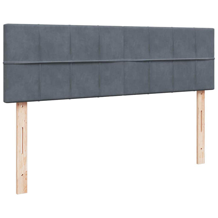 Cadru de pat otoman cu saltele Gri închis 160x200cm catifea - WALTI WALTI