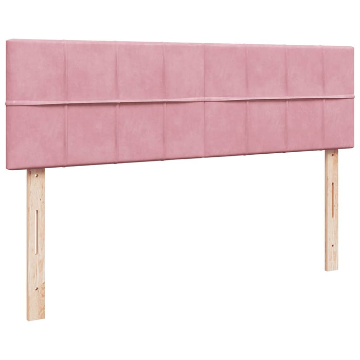 Cadru de pat otoman cu saltele Roz 160x200cm catifea - WALTI WALTI