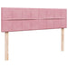 Cadru de pat otoman cu saltele Roz 160x200cm catifea - WALTI WALTI