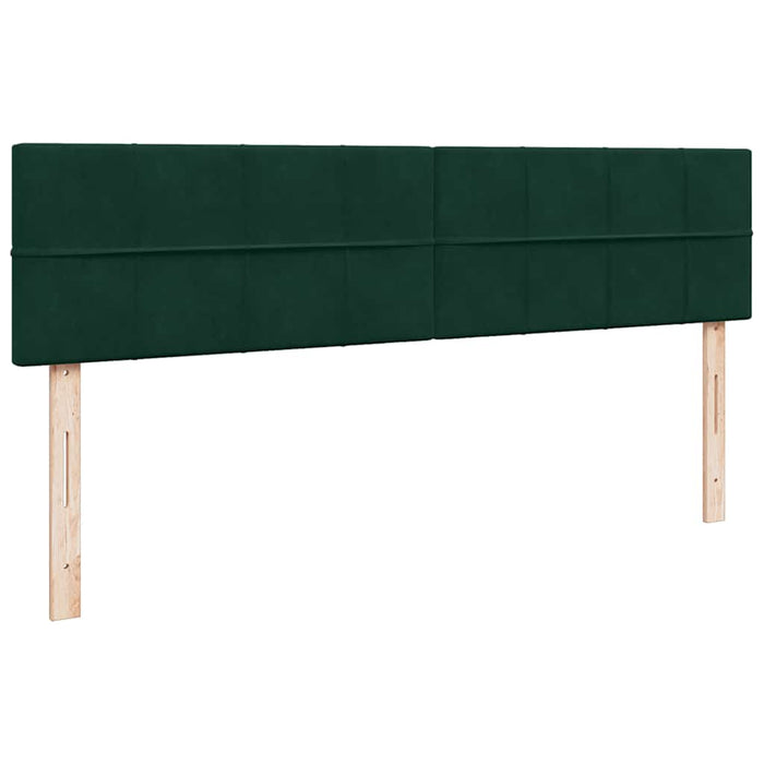 Cadru de pat otoman cu saltele, catifea verde închis 180x200cm - WALTI WALTI