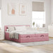 Cadru de pat otoman cu saltele Roz 180x200cm catifea - WALTI WALTI