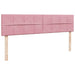 Cadru de pat otoman cu saltele Roz 180x200cm catifea - WALTI WALTI