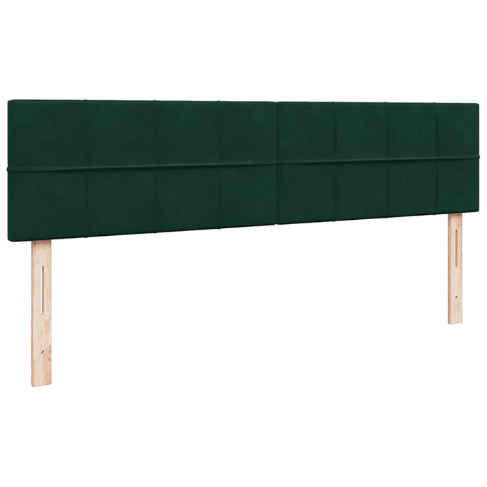 Cadru de pat otoman cu saltele Verde închis 200x200cm catifea - WALTI WALTI