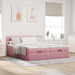 Cadru de pat otoman cu saltele Roz 160x200cm catifea - WALTI WALTI