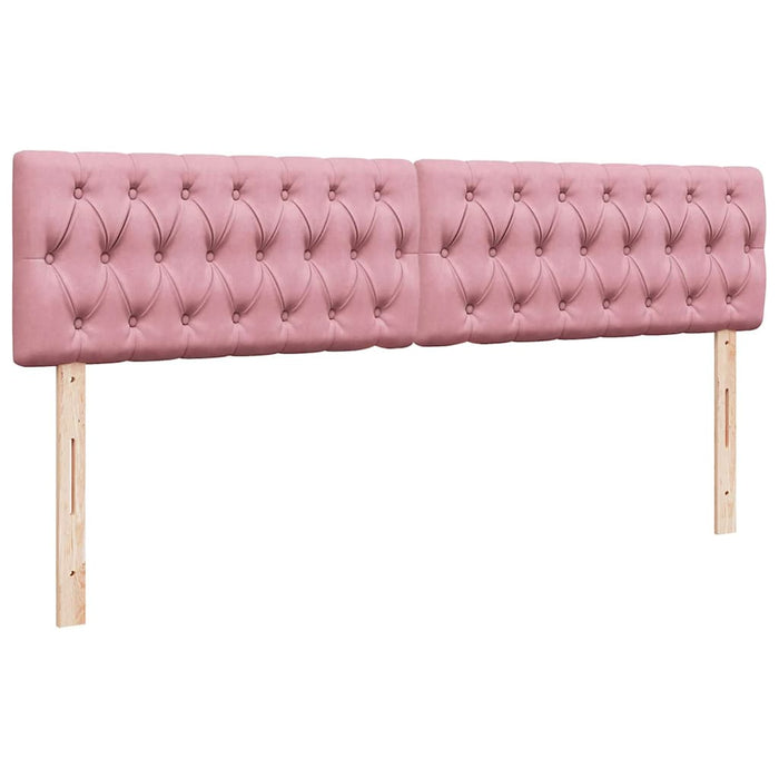 Cadru de pat otoman cu saltele Roz 160x200cm catifea - WALTI WALTI