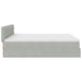 Cadru de pat otoman cu saltele Gri deschis 180x200cm catifea - WALTI WALTI
