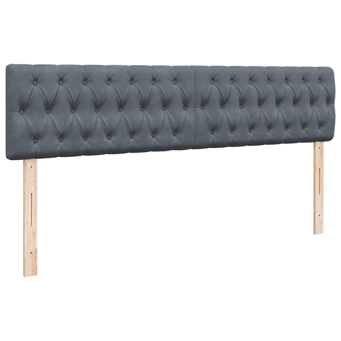 Cadru de pat otoman cu saltele Gri închis 180x200cm catifea - WALTI WALTI
