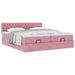 Cadru de pat otoman cu saltele Roz 180x200cm catifea - WALTI WALTI