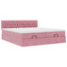Cadru de pat otoman cu saltele Roz 180x200cm catifea - WALTI WALTI